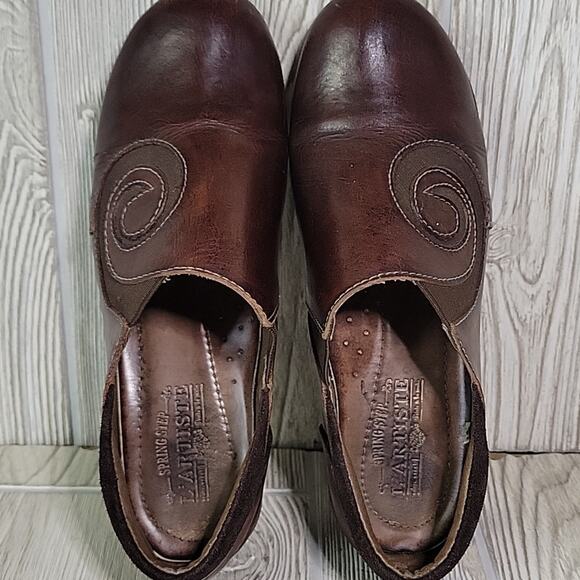 L' Artiste Spring Step Uno Slip On Brown Leather Shoes Womens Size 38 US 7.5-8 - Picture 6 of 13